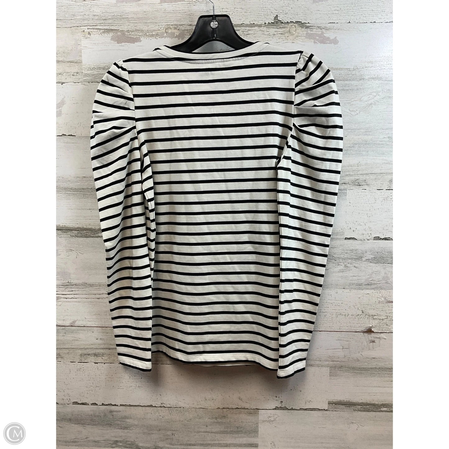 Top Long Sleeve By Boden In Black & Cream, Size: S