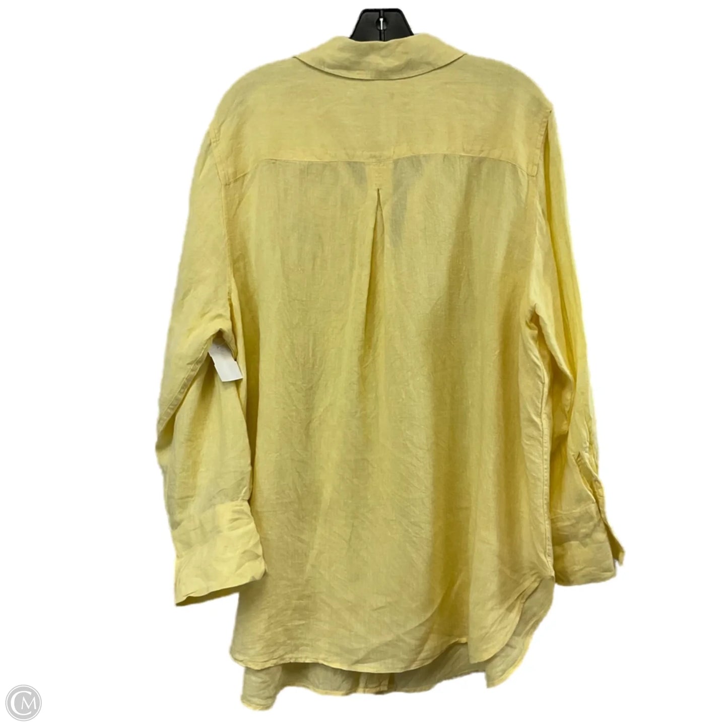 Blouse Long Sleeve By Talbots In Yellow, Size: 2x