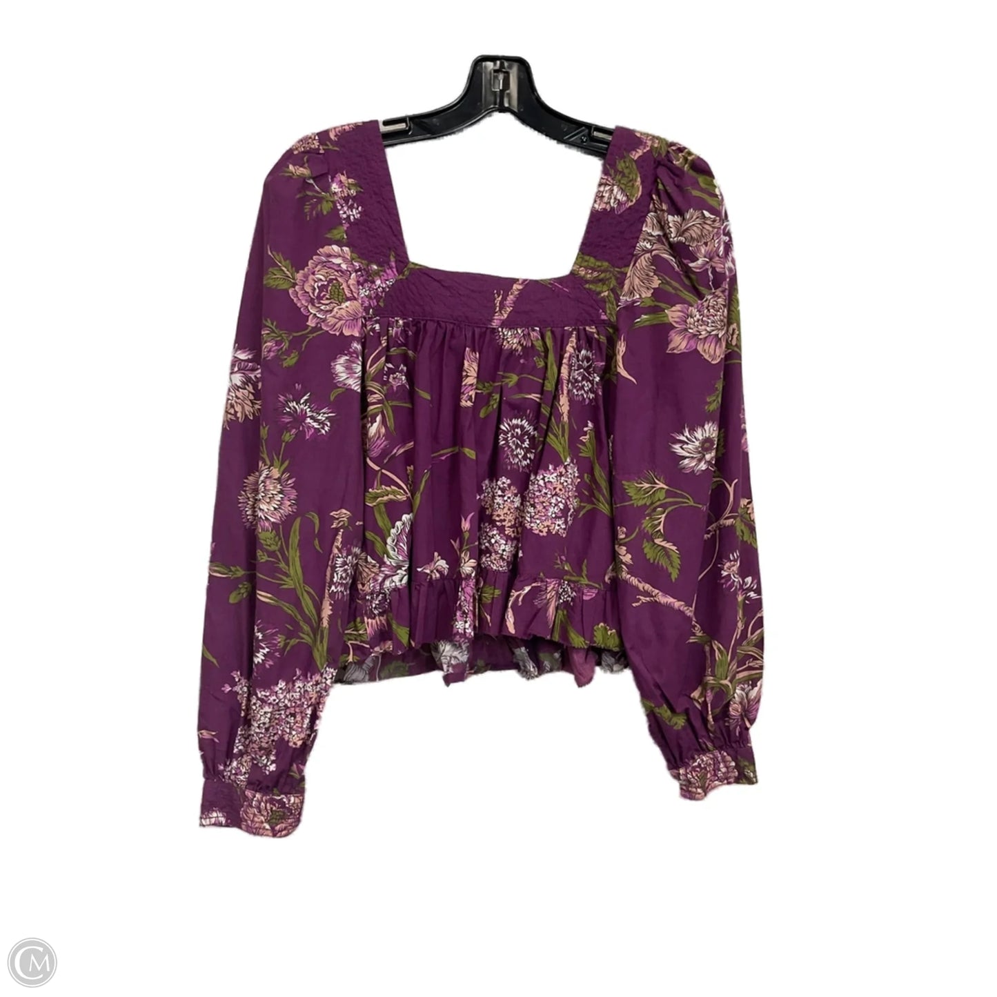 Top Long Sleeve By Love The Label In Purple, Size: Xs