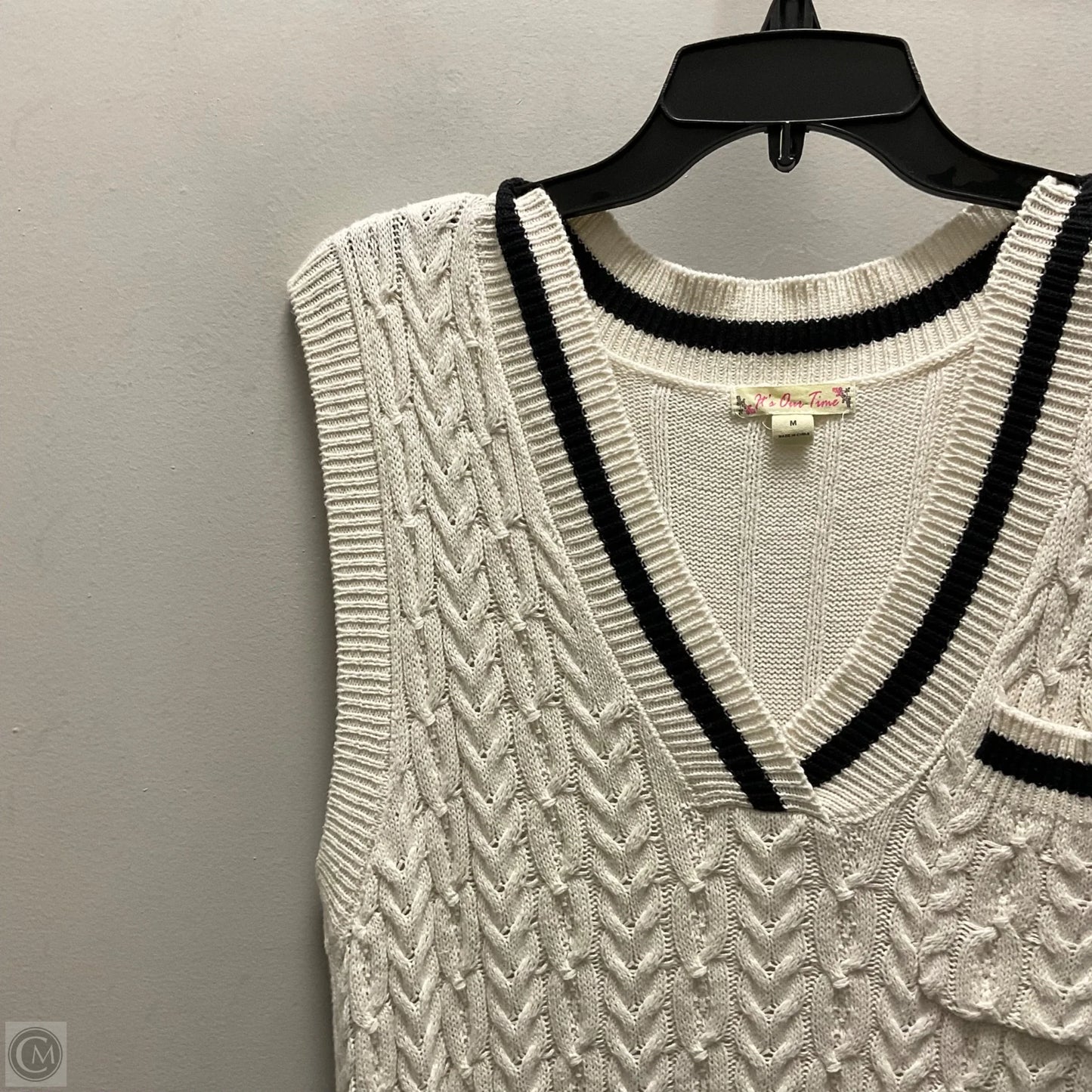 Vest Sweater By Its Our Time In Cream, Size: M