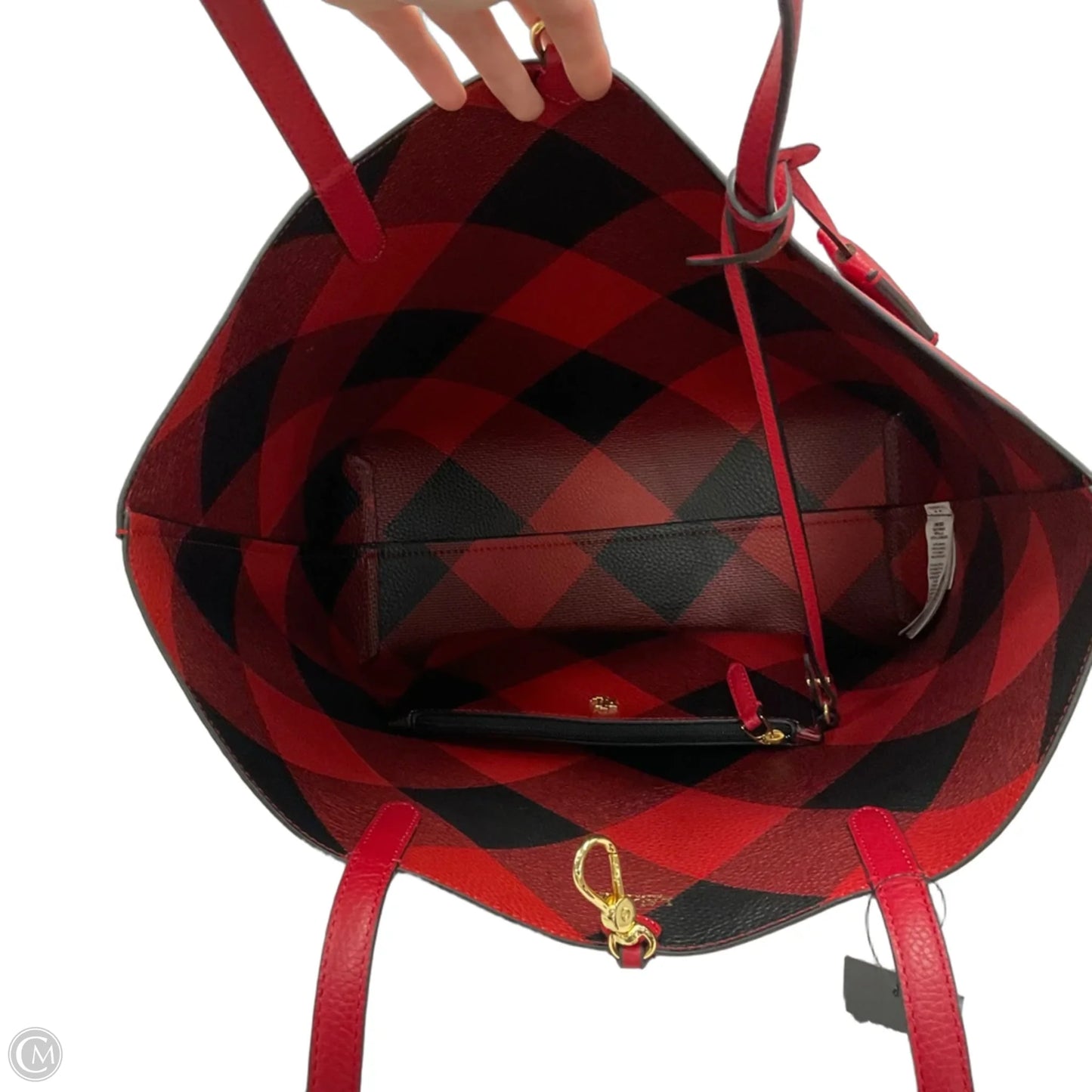 Handbag Leather By Lauren By Ralph Lauren, Size: Large