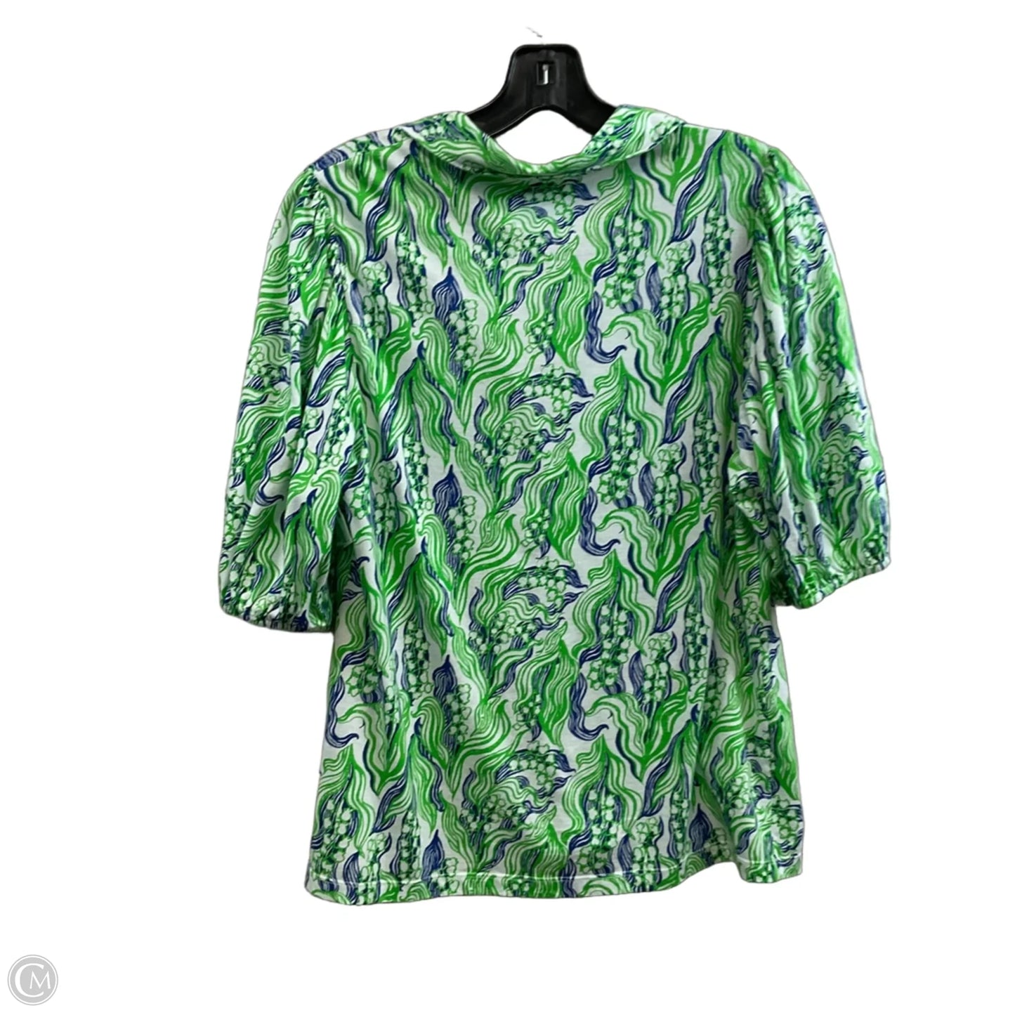 Blouse Short Sleeve By Lilly Pulitzer In Green, Size: M