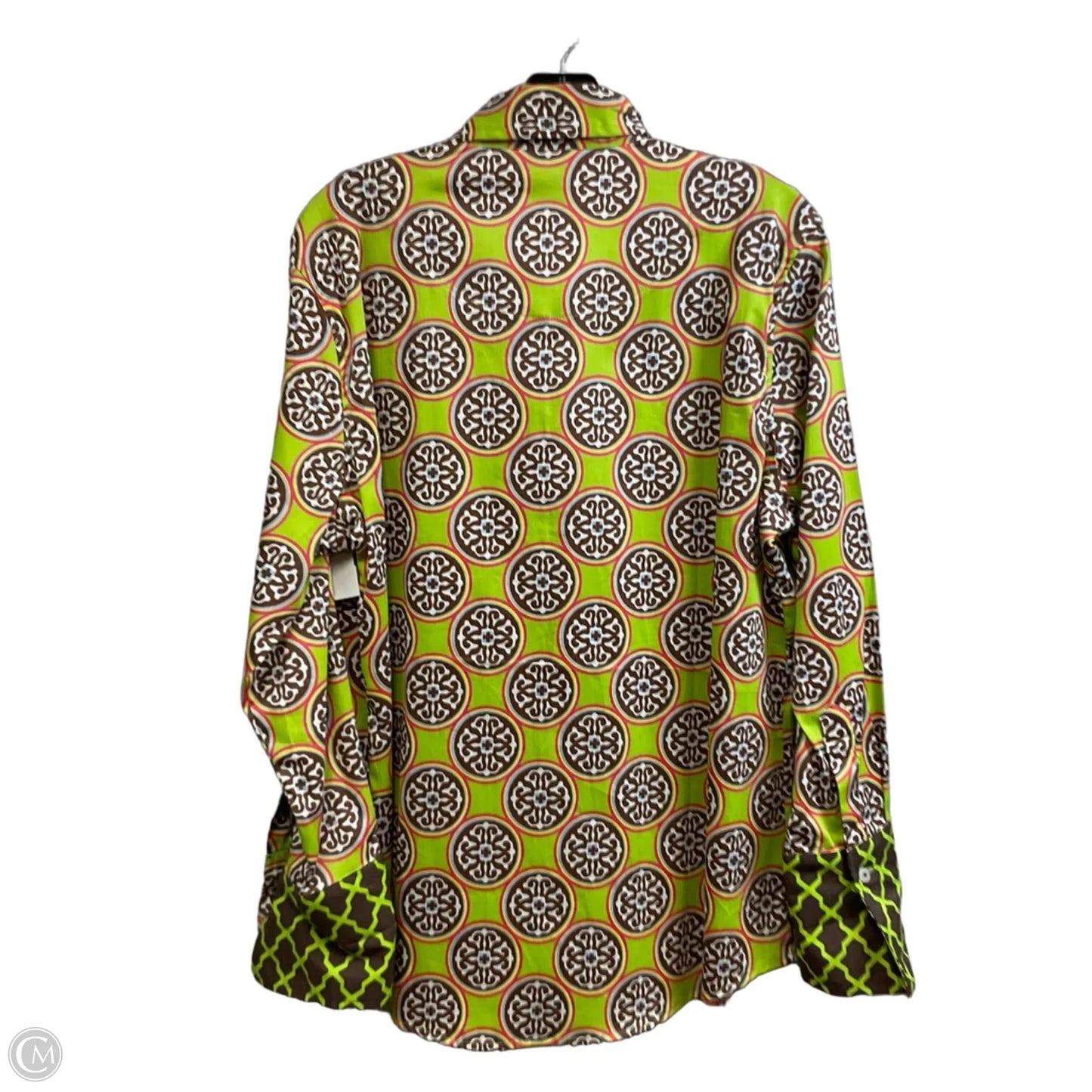 Blouse Long Sleeve By TIZZIE In Green, Size: Xl