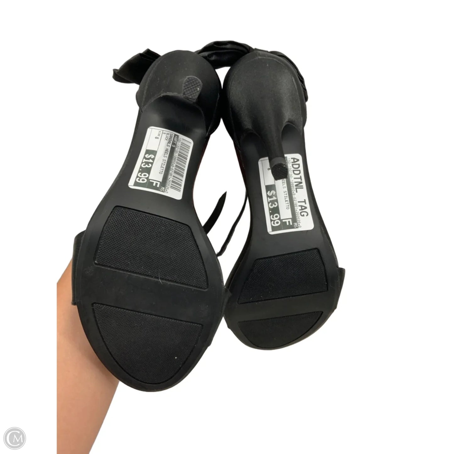 Sandals Heels Stiletto By Apt 9 In Black, Size: 8
