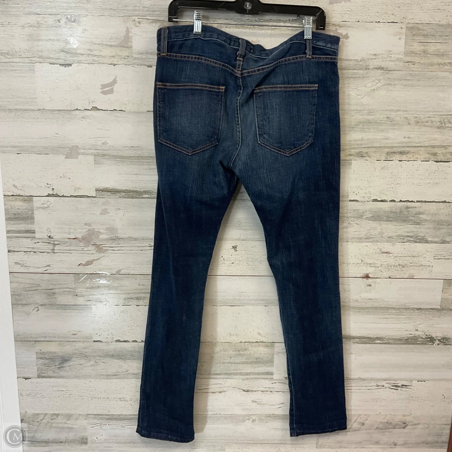 Jeans Straight By Current/elliott In Blue Denim, Size: 10