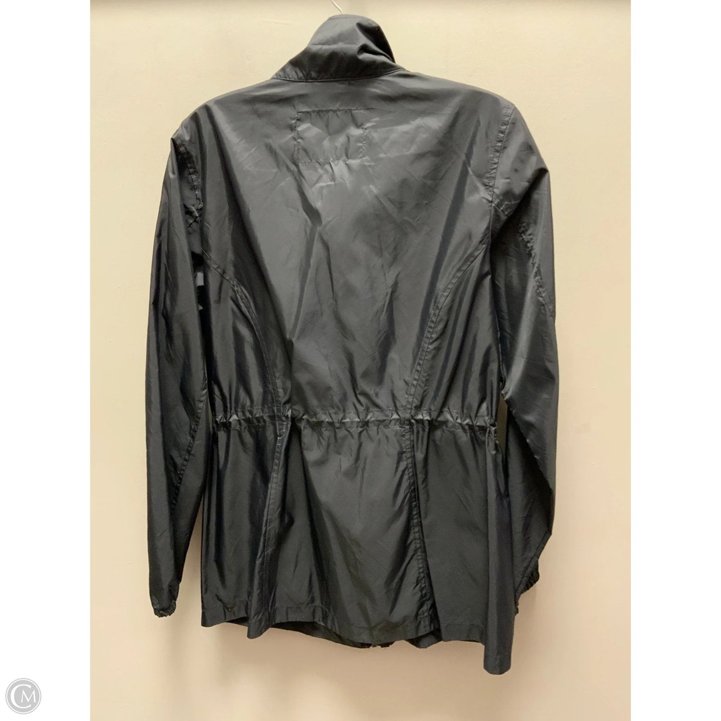 Jacket Windbreaker By Eddie Bauer In Black, Size: M