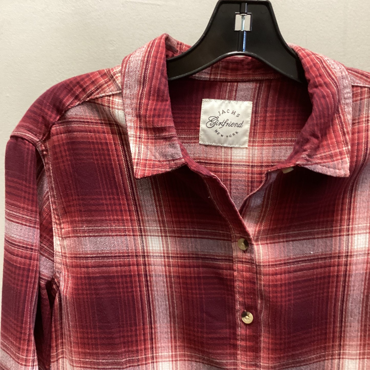 Blouse Long Sleeve By Jachs Girlfirend In Red, Size: L