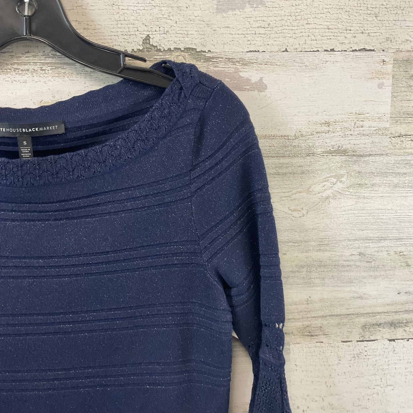 Top Long Sleeve By White House Black Market In Blue, Size: S