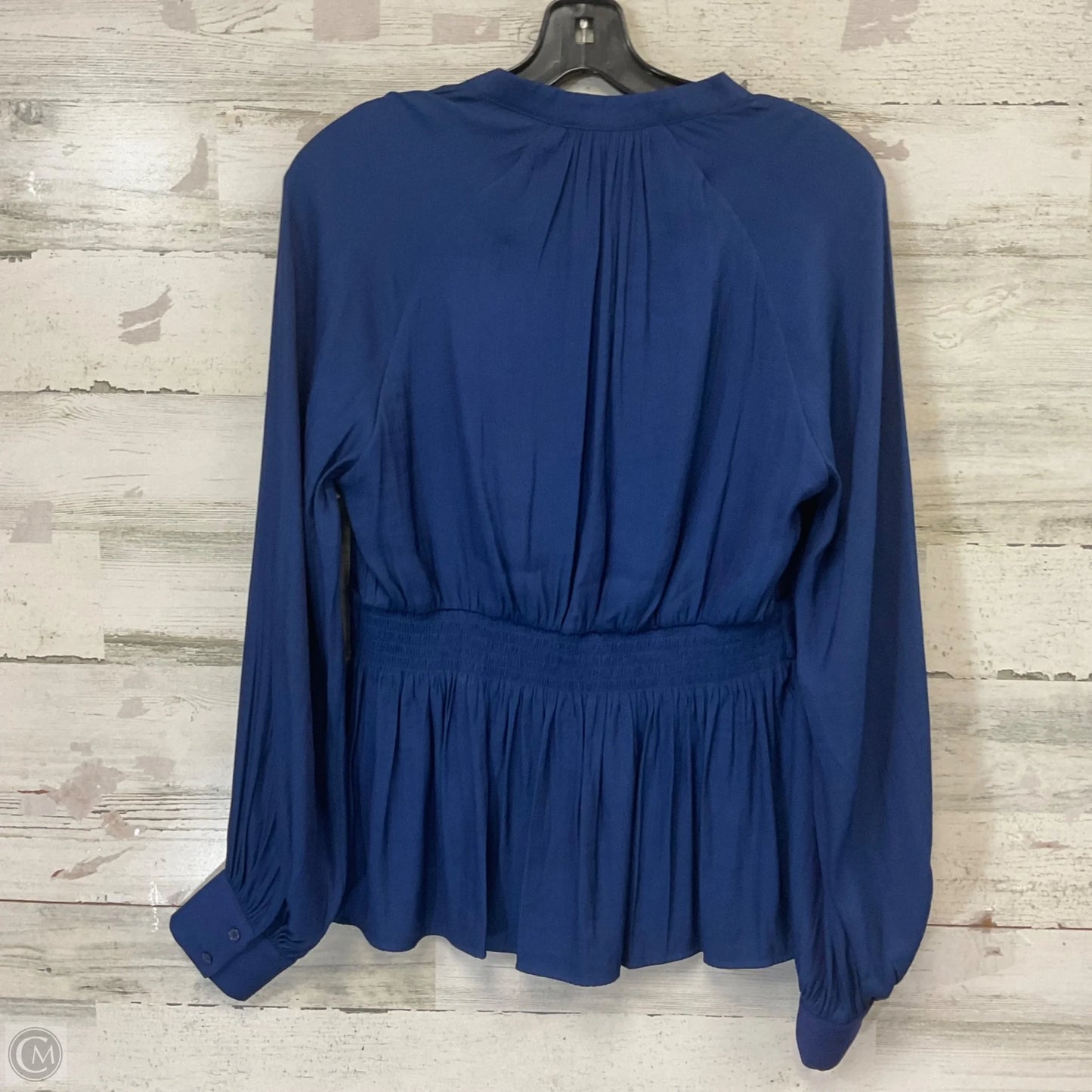 Top Long Sleeve By Banana Republic In Blue, Size: S