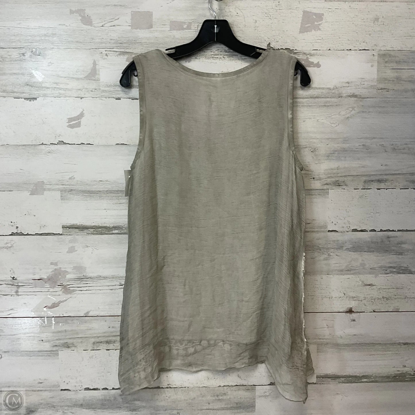 Top Sleeveless By Soft Surroundings In Grey, Size: Mp