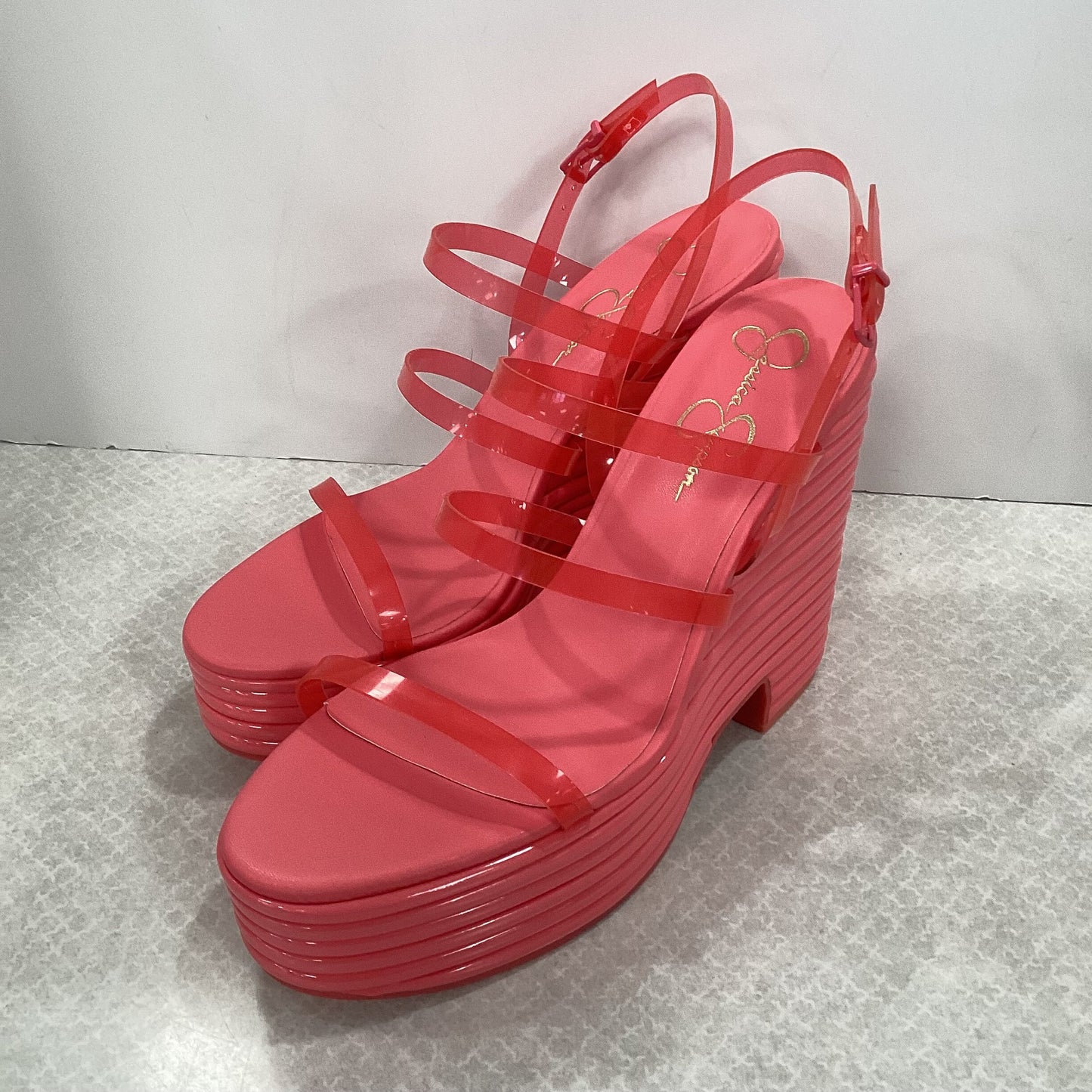 Sandals Heels Block By Jessica Simpson Size: 10