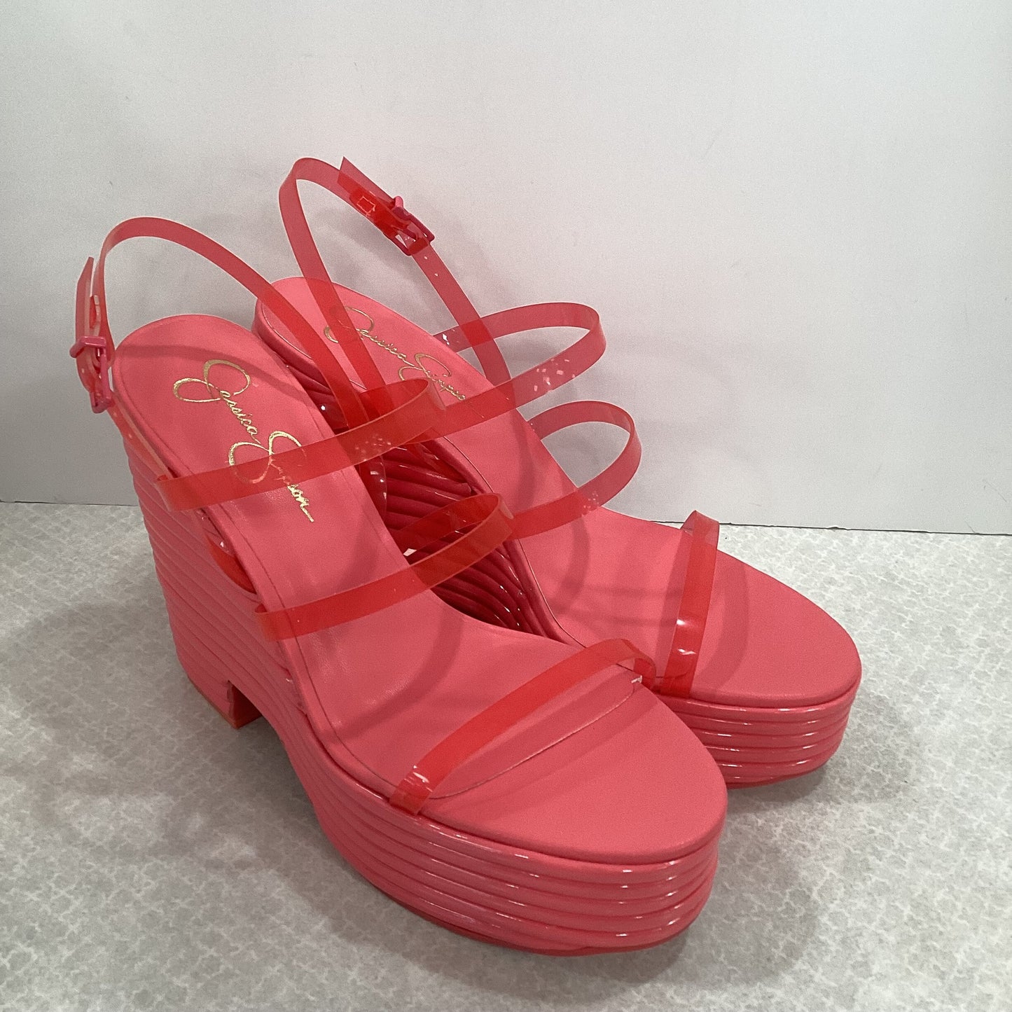 Sandals Heels Block By Jessica Simpson Size: 10