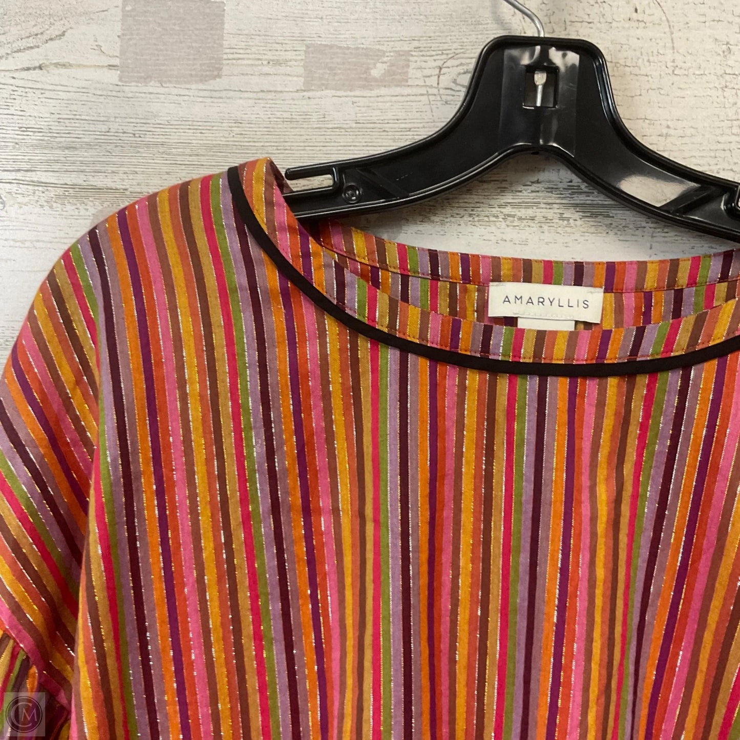 Blouse Long Sleeve By Amaryllis In Purple, Size: S
