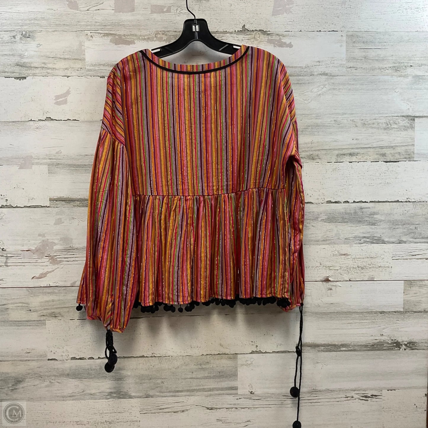 Blouse Long Sleeve By Amaryllis In Purple, Size: S