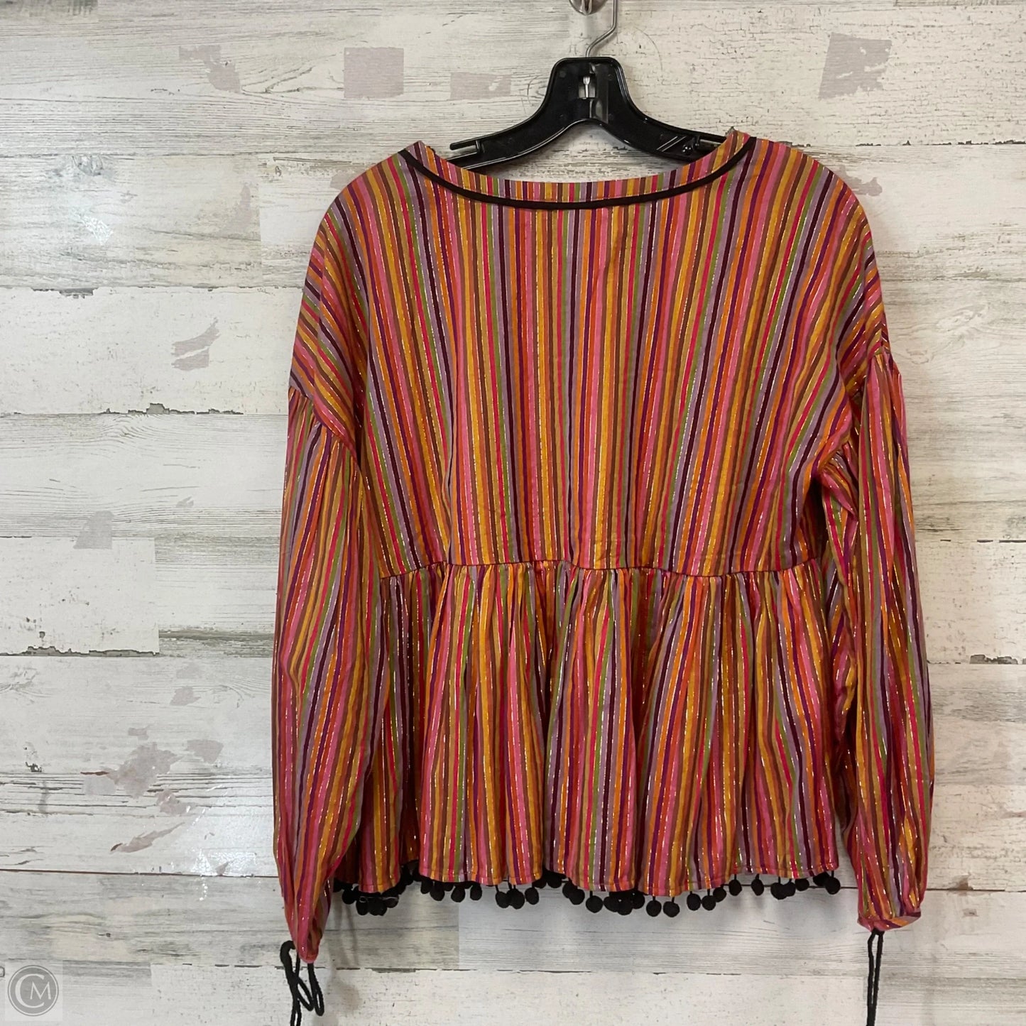 Blouse Long Sleeve By Amaryllis In Purple, Size: S