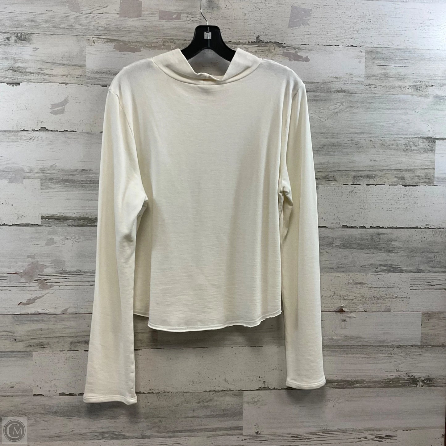 Top Long Sleeve By Lanston In Cream, Size: L