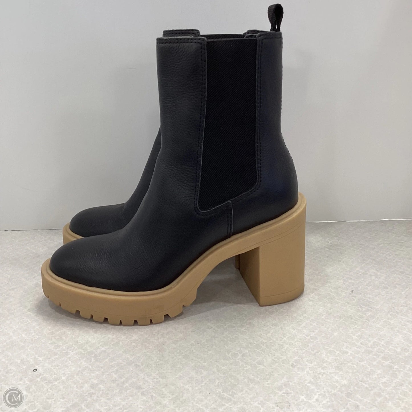 Boots Ankle Heels By Dolce Vita In Black & Tan, Size: 6.5