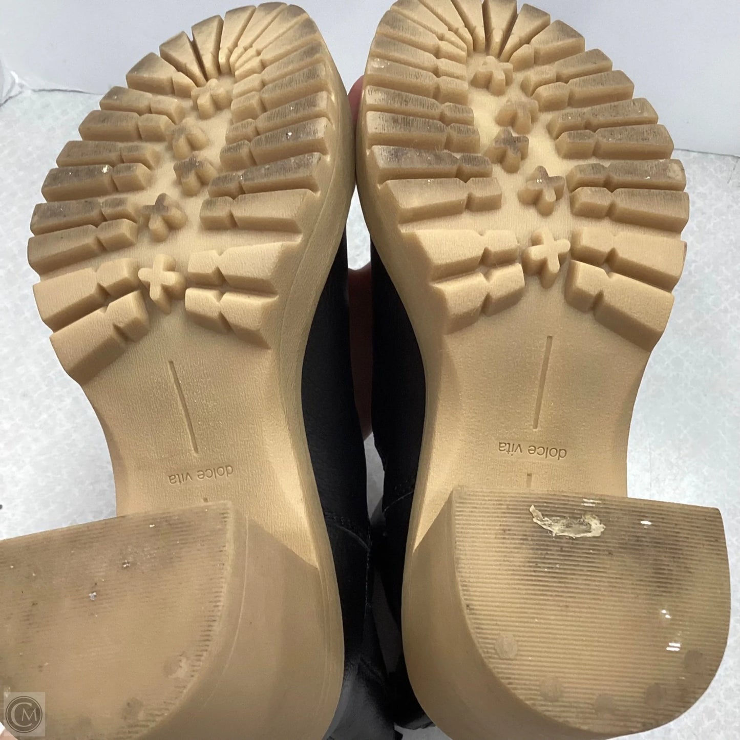 Boots Ankle Heels By Dolce Vita In Black & Tan, Size: 6.5