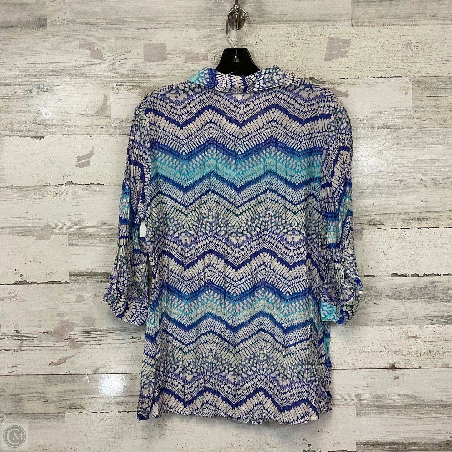 Top Long Sleeve By Ethyl In Blue, Size: M