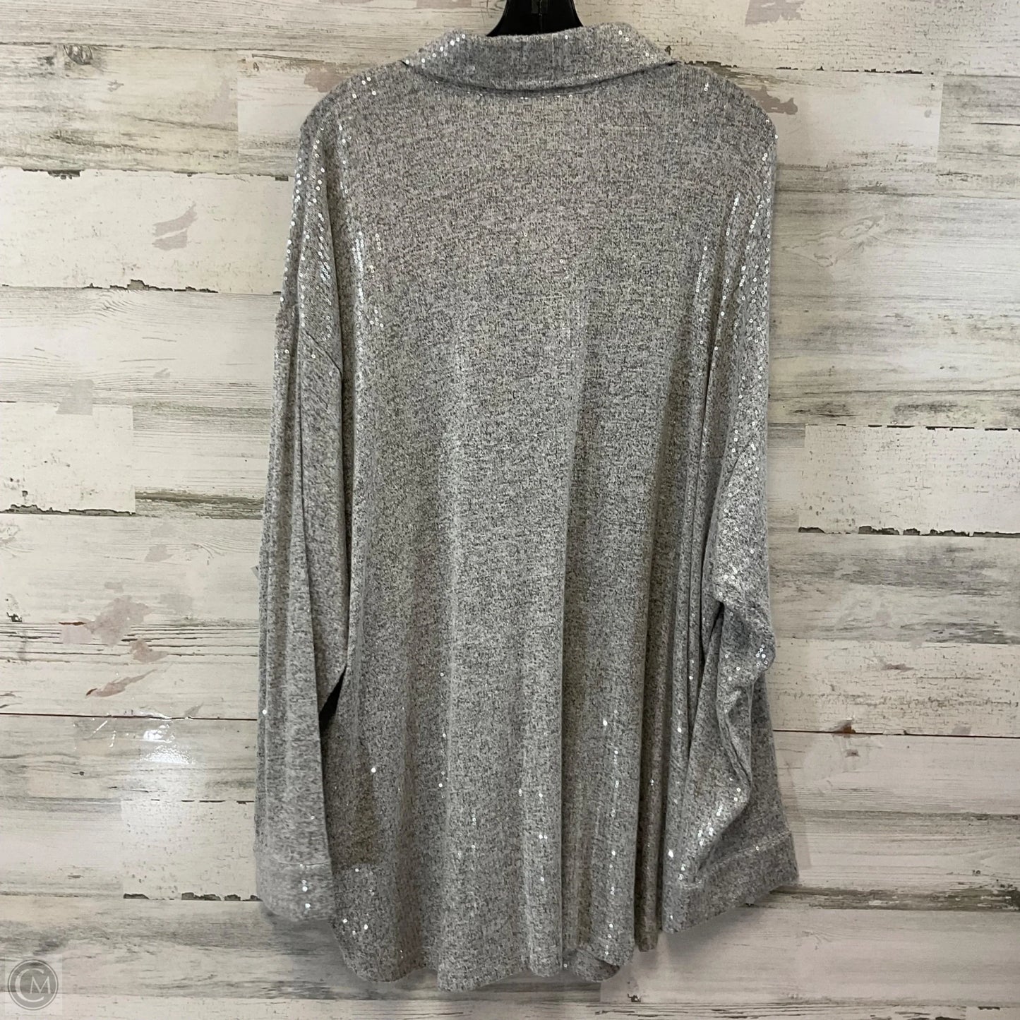 Blouse Long Sleeve By Ruby Rd In Silver, Size: 2x