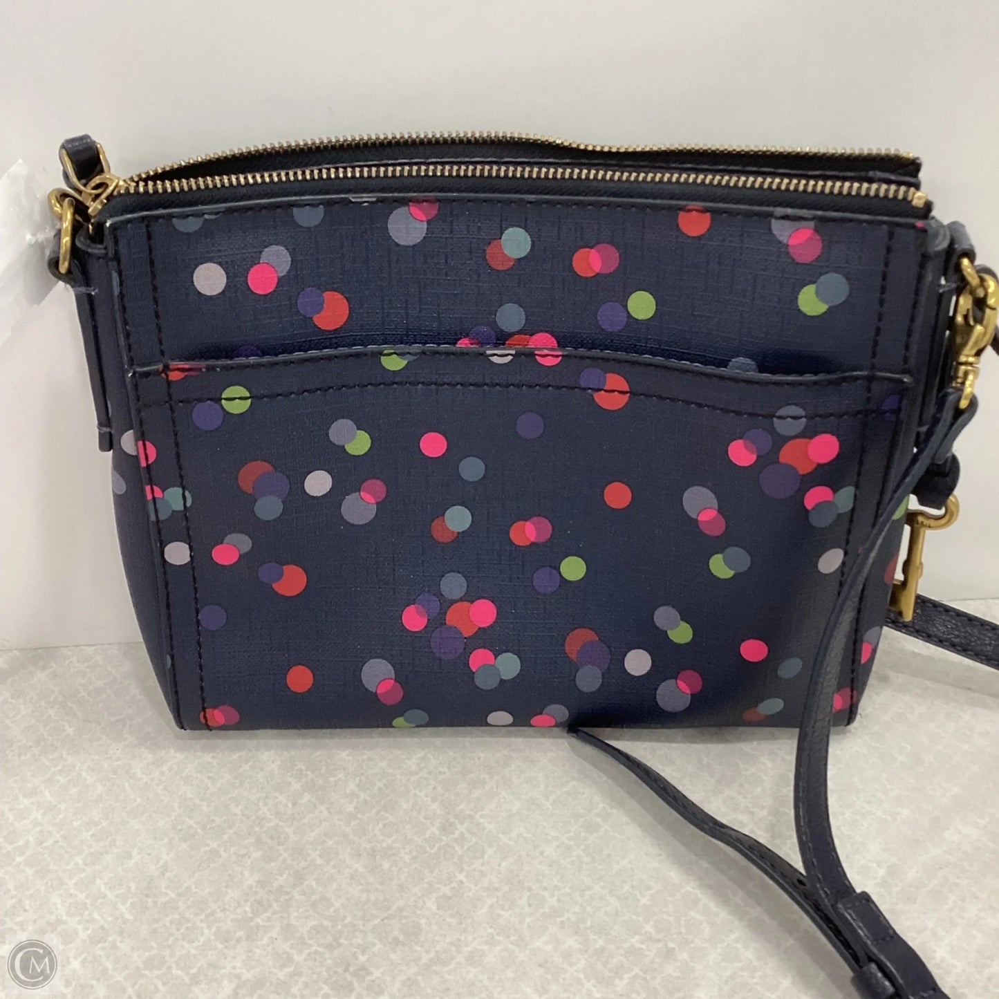 Crossbody Leather By Fossil, Size: Medium