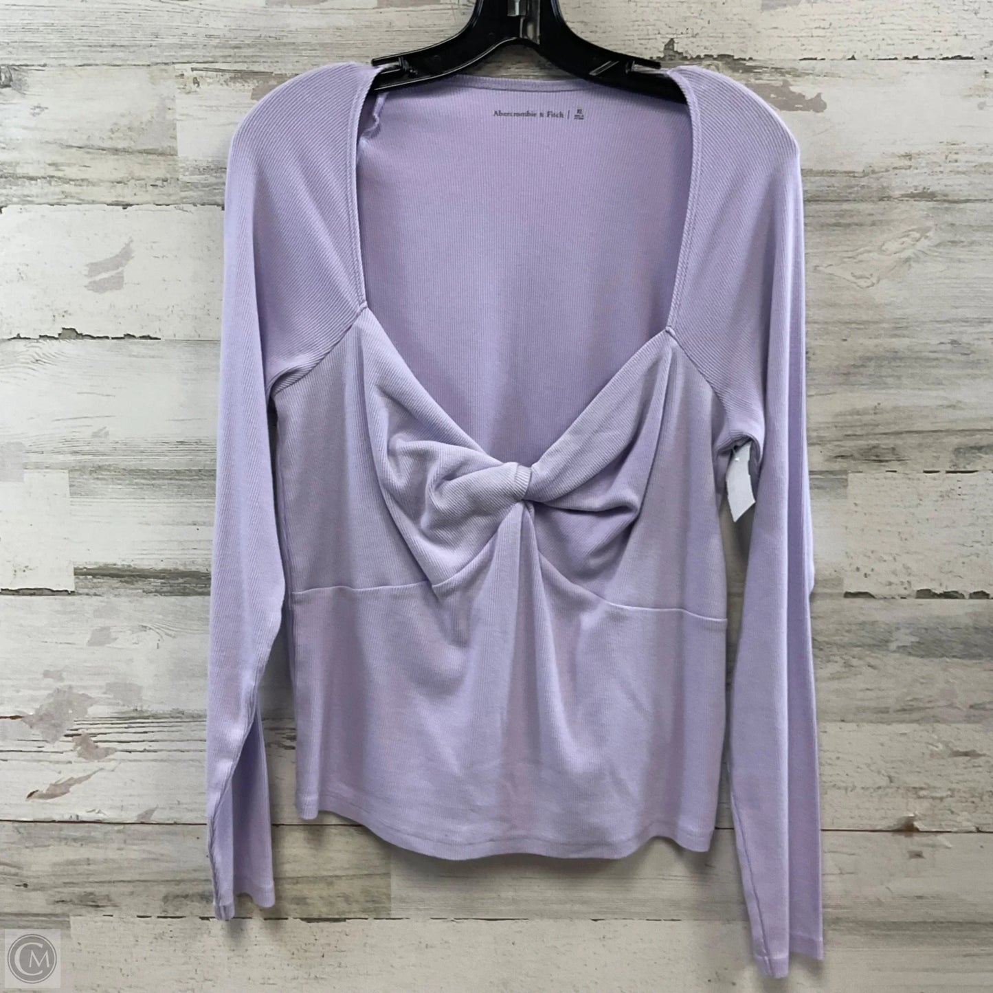 Top Long Sleeve By Abercrombie And Fitch In Purple, Size: Xl