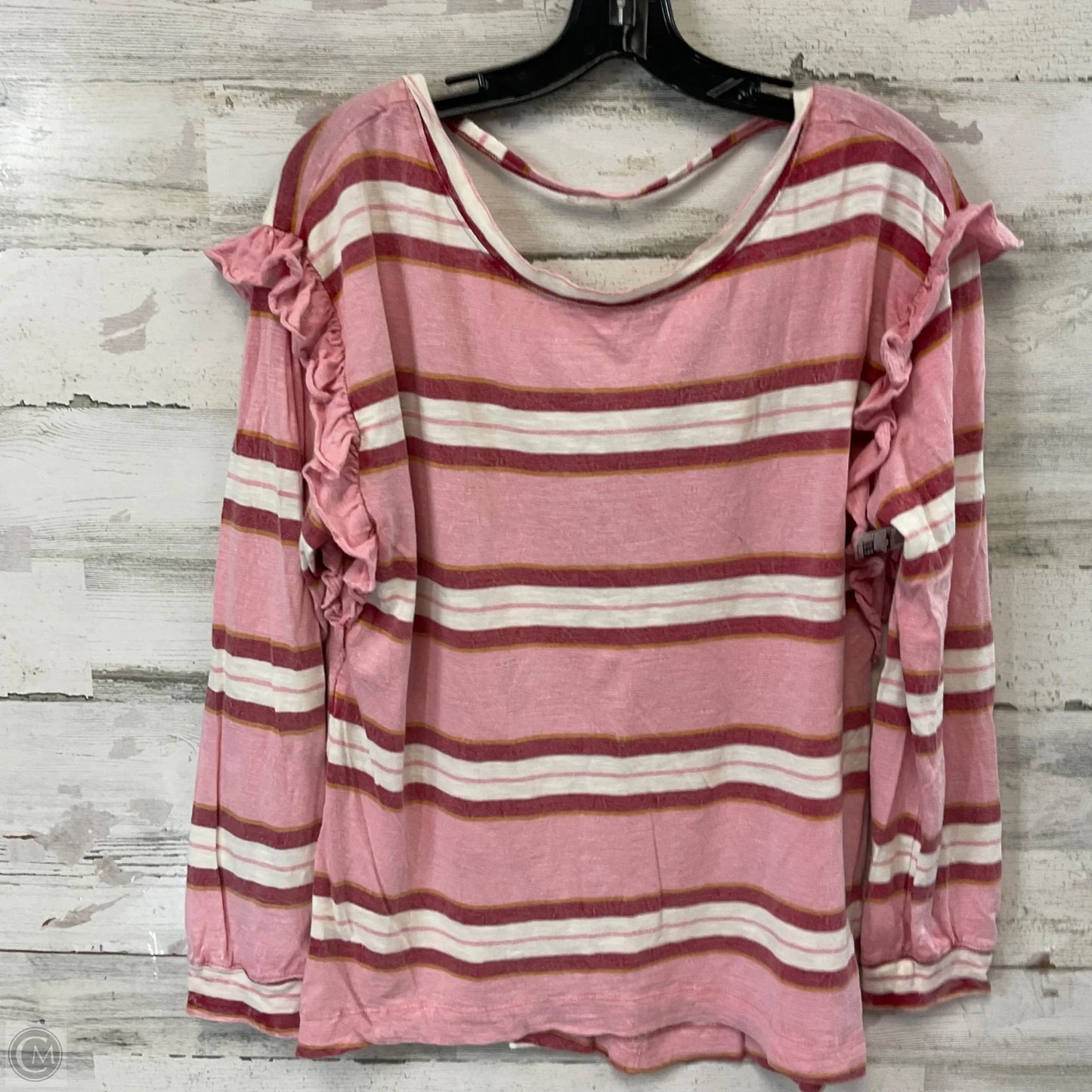 Top Long Sleeve By Pilcro In Pink, Size: S