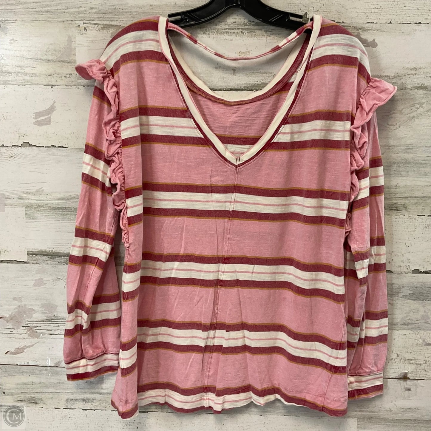 Top Long Sleeve By Pilcro In Pink, Size: S