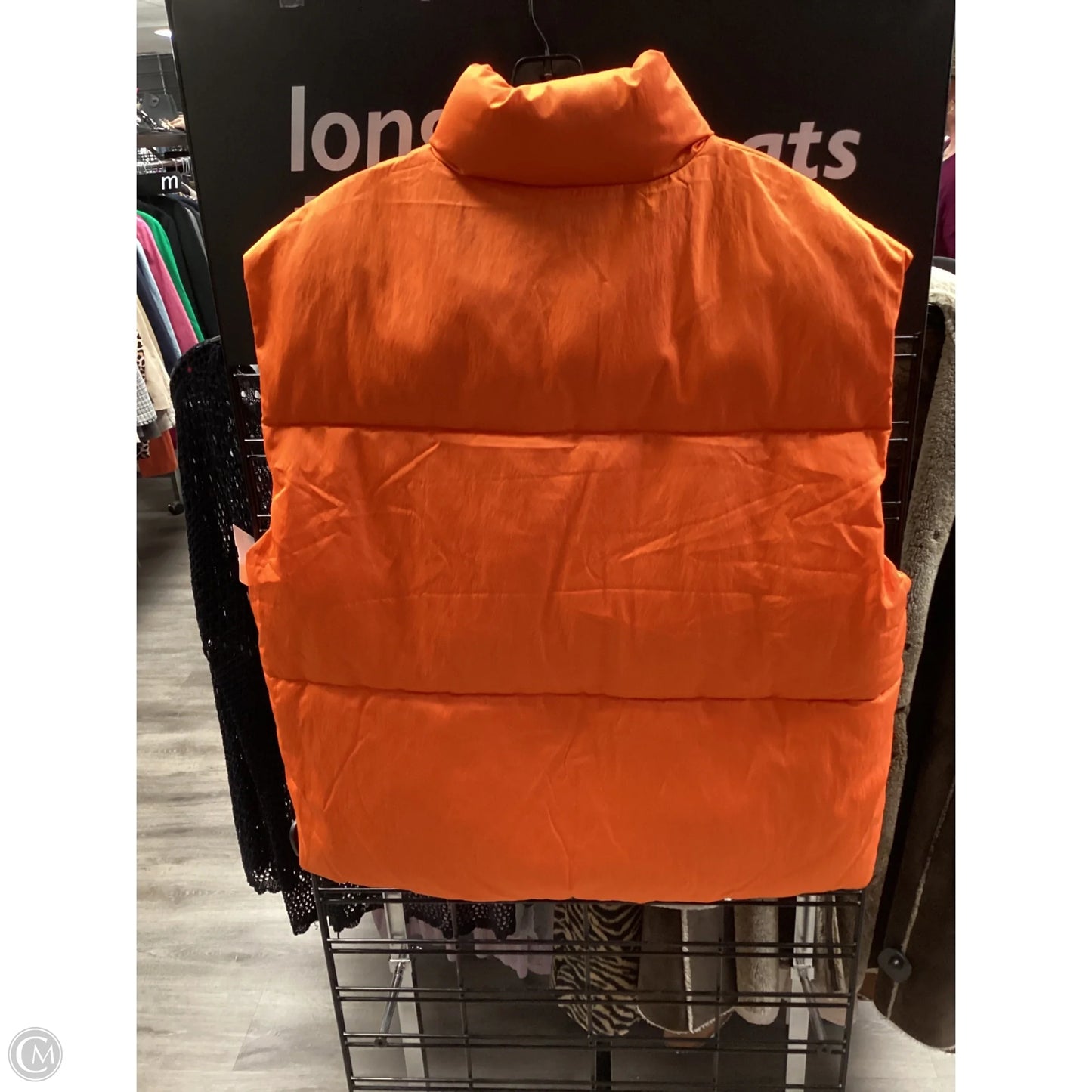 Vest Puffer & Quilted By hyfyve Orange, Size: M