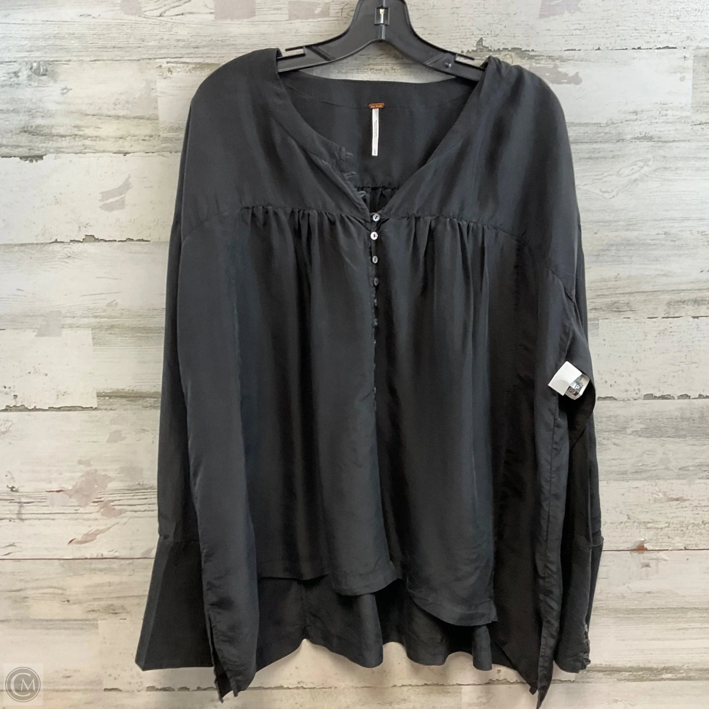 Blouse Long Sleeve By Free People In Black, Size: L
