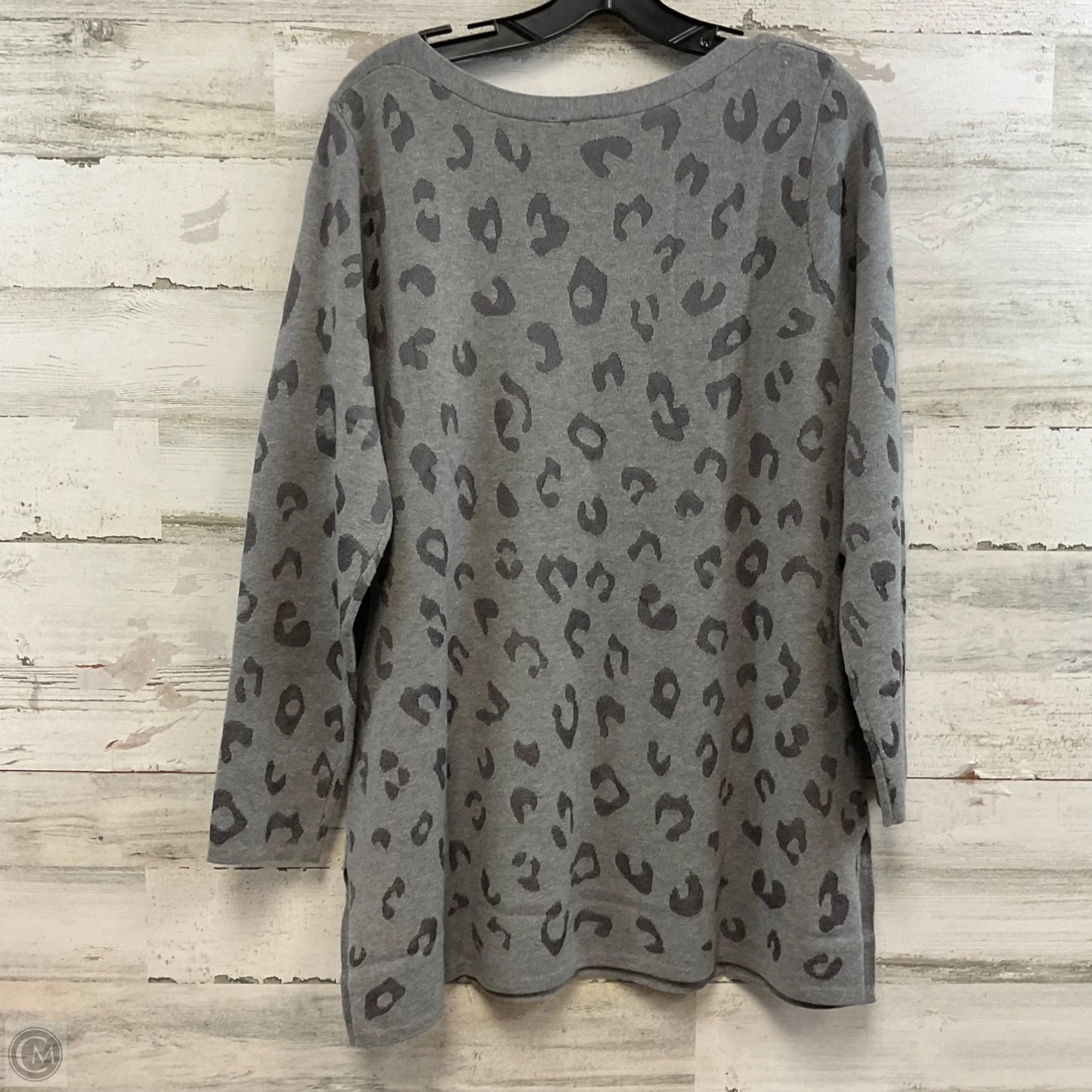 Sweater By Chicos In Grey, Size: L