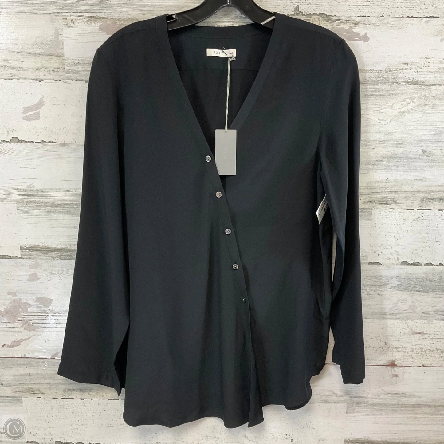 Blouse Long Sleeve By 6397 In Black, Size: L