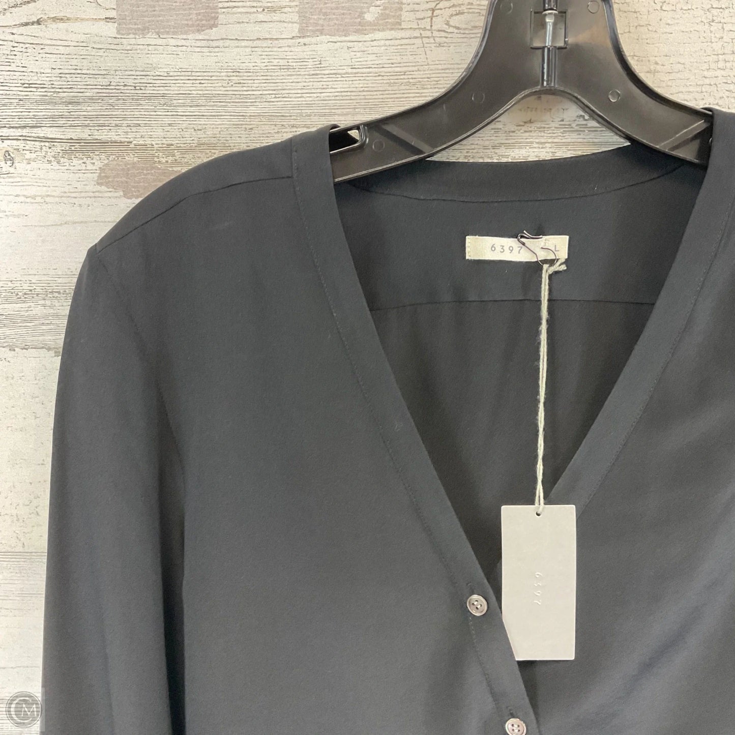Blouse Long Sleeve By 6397 In Black, Size: L