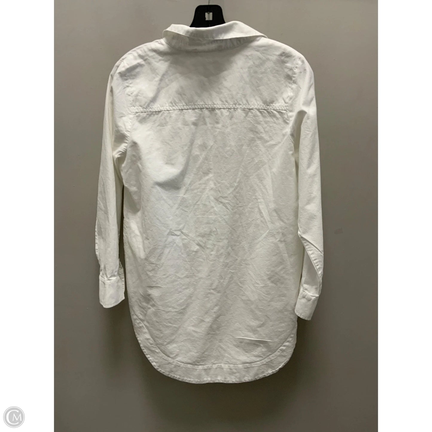 Blouse Long Sleeve By Soft Surroundings In White, Size: M