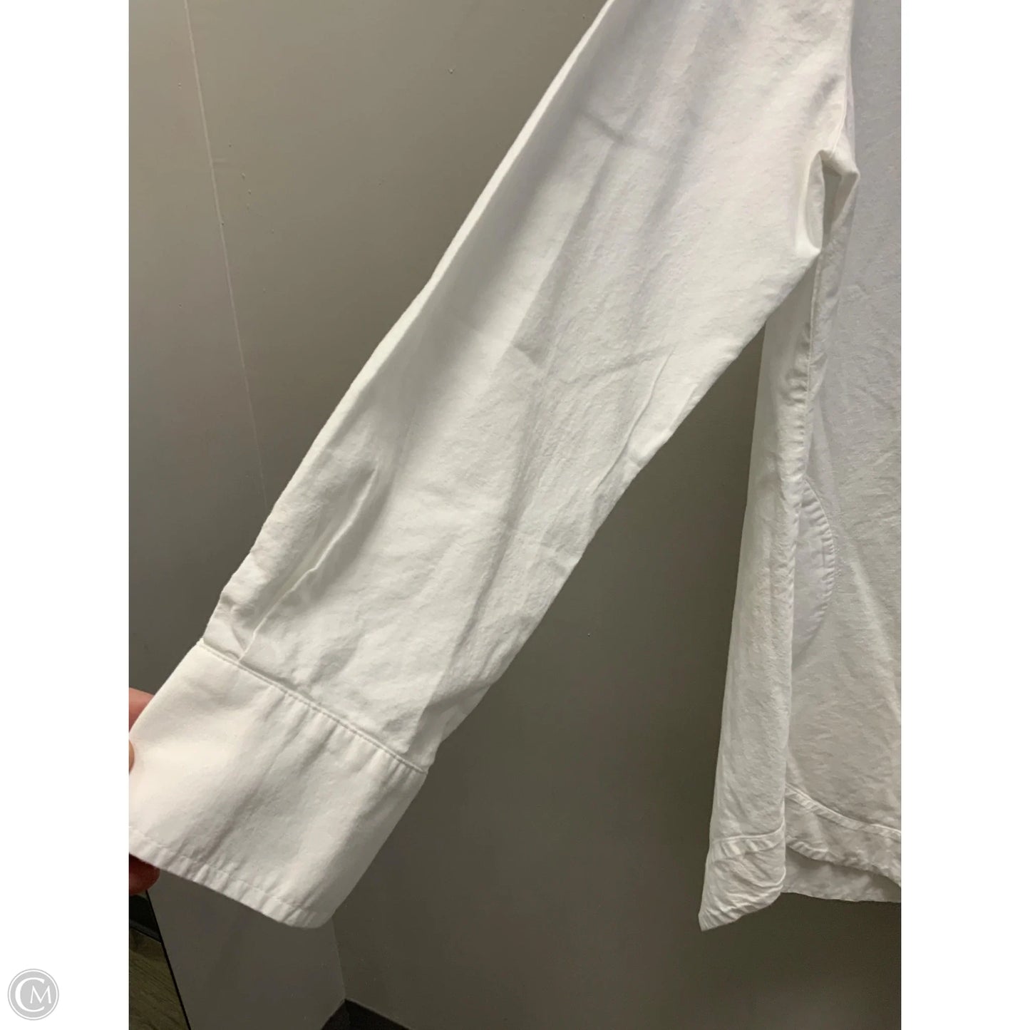 Blouse Long Sleeve By Soft Surroundings In White, Size: M