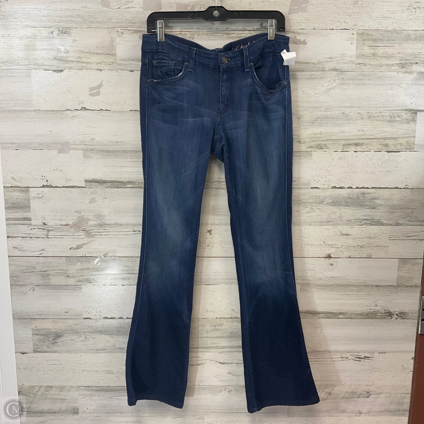 Jeans Boot Cut By Seven 7 In Blue Denim, Size: 8