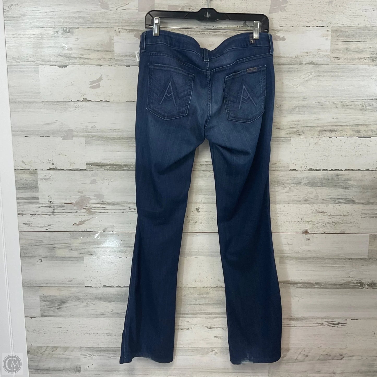 Jeans Boot Cut By Seven 7 In Blue Denim, Size: 8