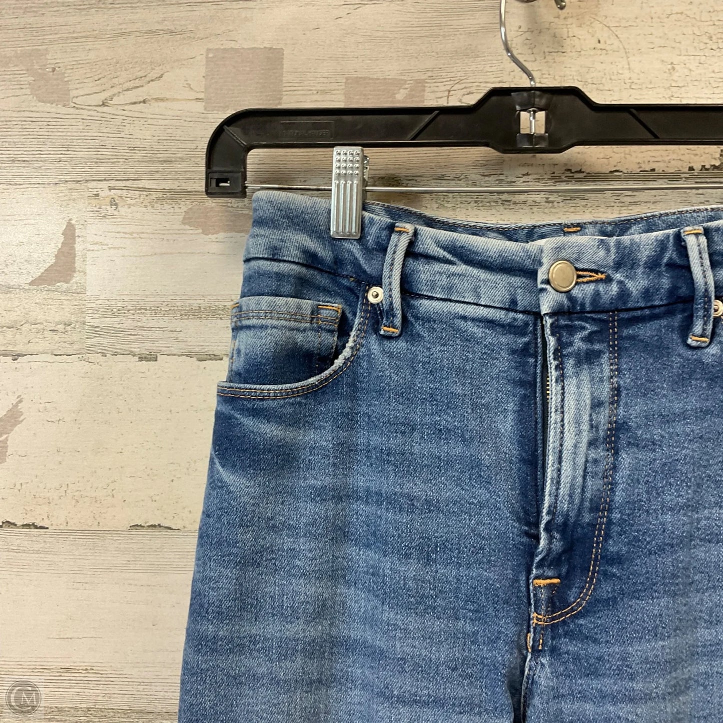 Jeans Flared By Good American In Blue Denim, Size: 4