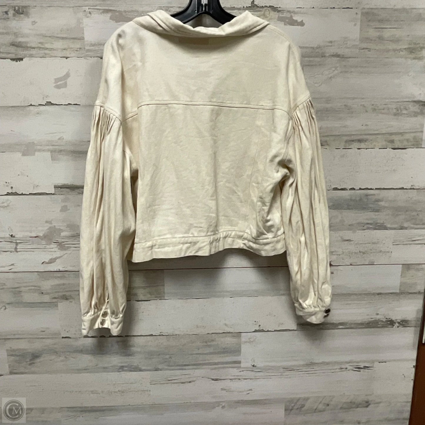 Jacket Denim By Leela & Lavender In Tan Denim, Size: L