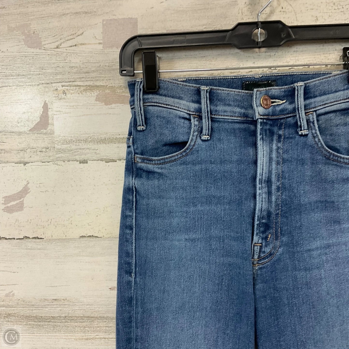 Jeans Straight By Mother Jeans In Blue Denim, Size: 0