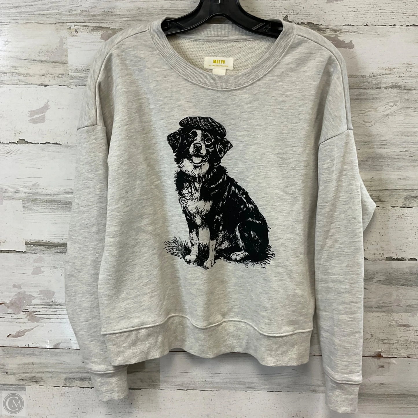 Sweatshirt Crewneck By Maeve In Grey, Size: Xs
