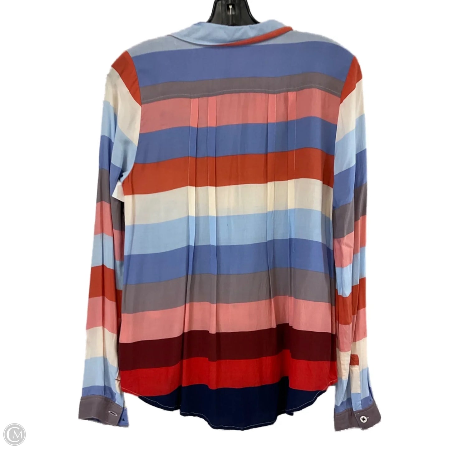 Blouse Long Sleeve By Maeve In Blue, Size: S