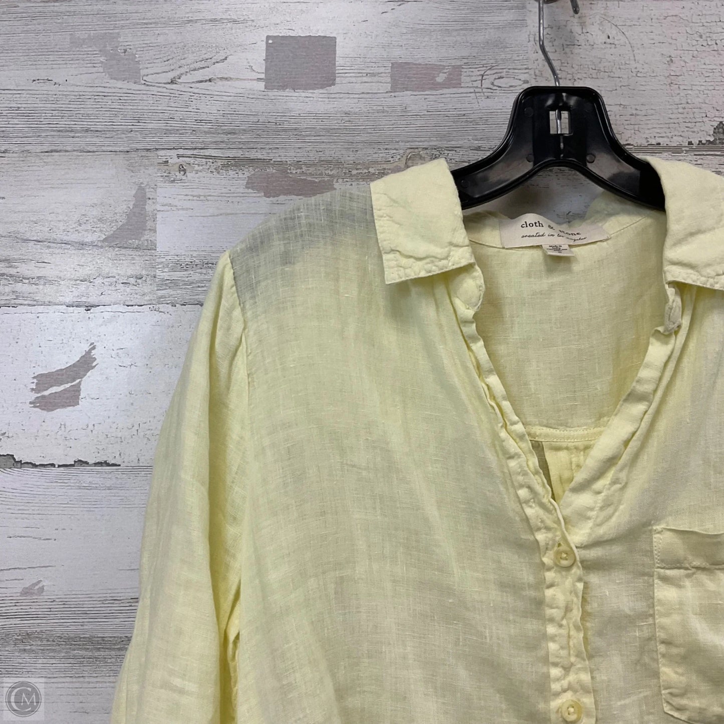 Blouse Long Sleeve By Cloth & Stone In Yellow, Size: S