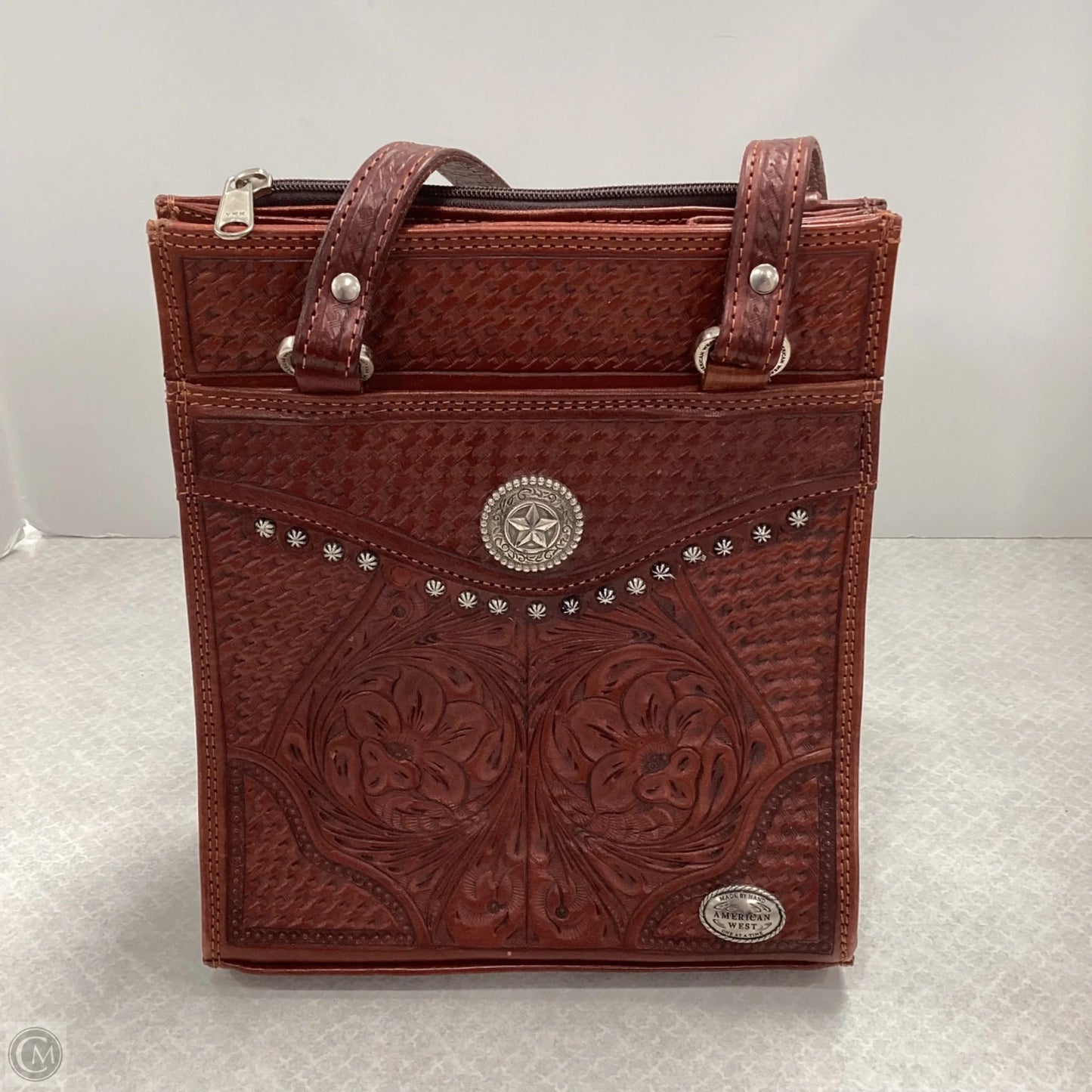 Handbag Leather By American West, Size: Medium