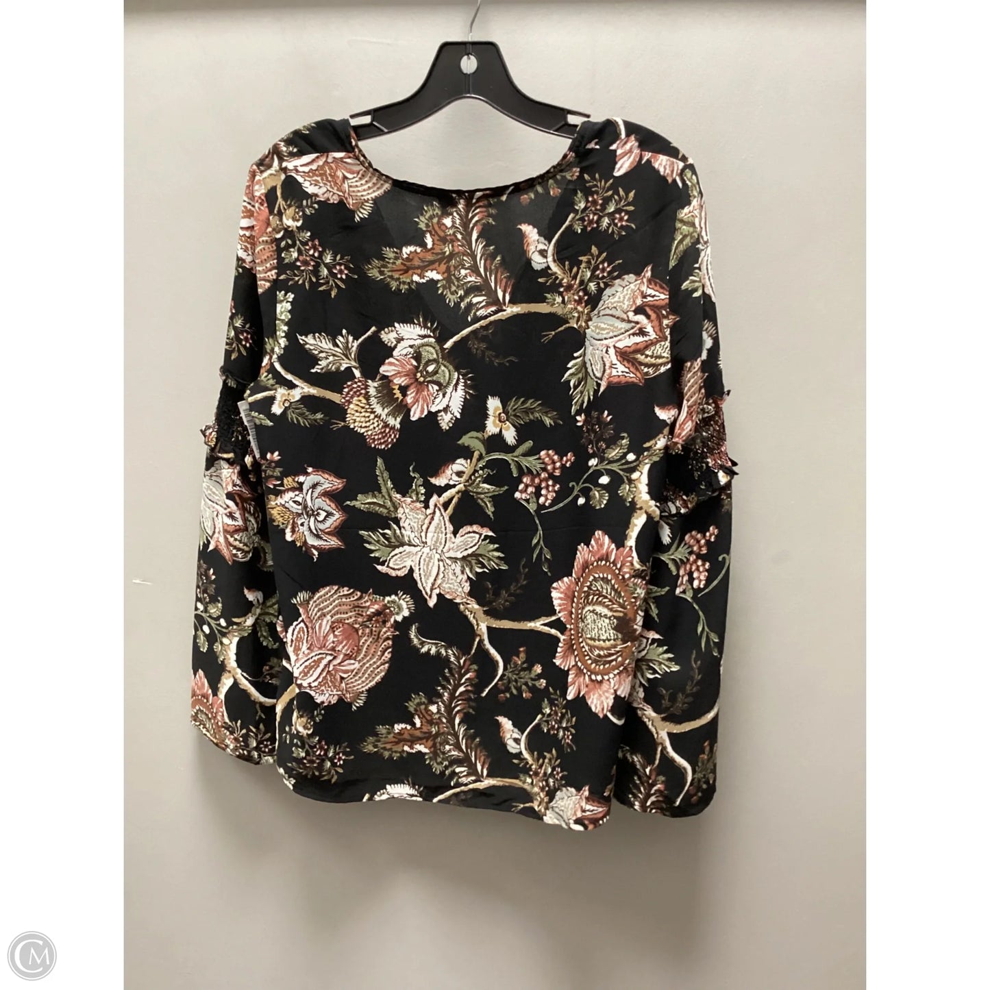 Blouse Long Sleeve By Carolina Belle In Black, Size: M