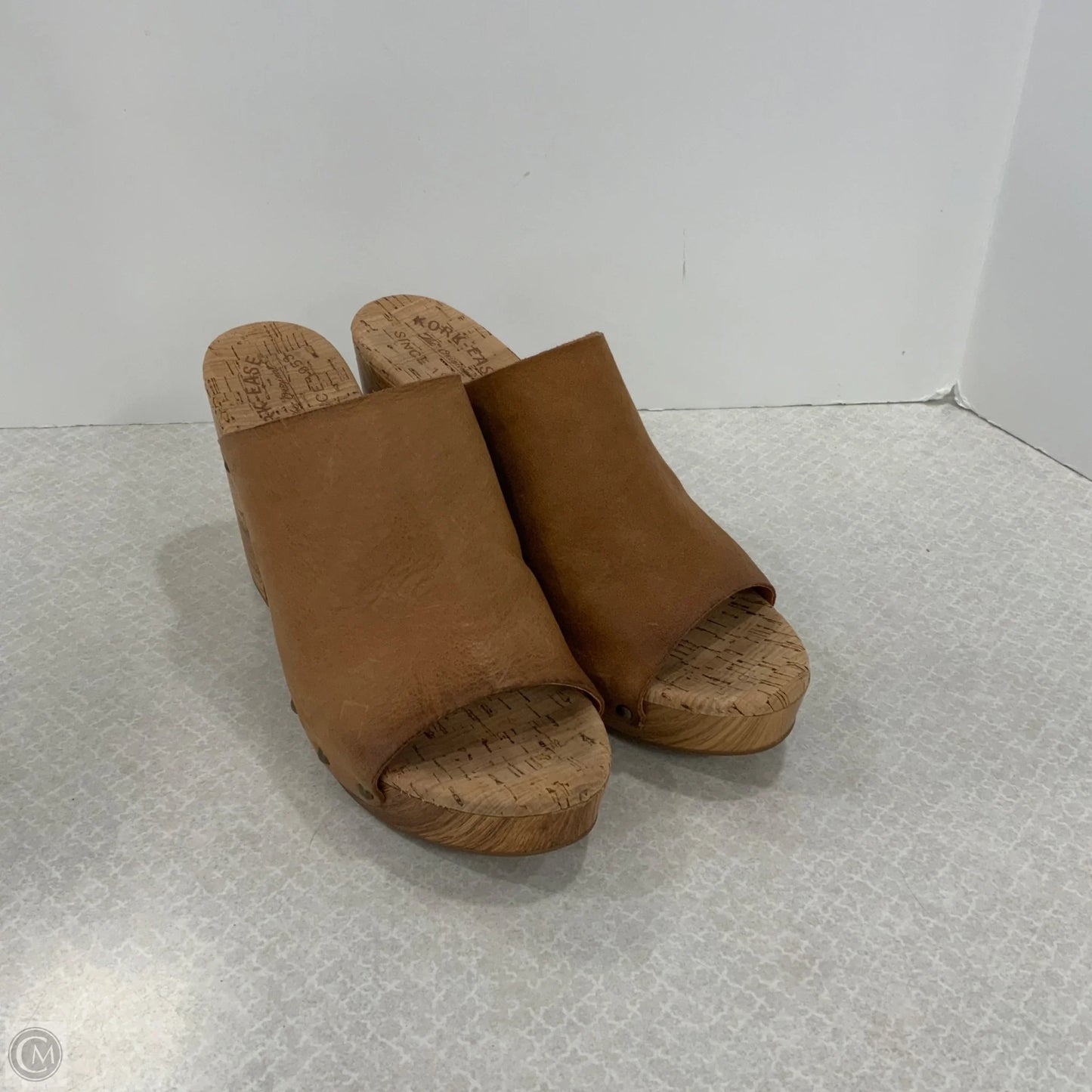Sandals Heels Block By Kork Ease In Brown, Size: 10