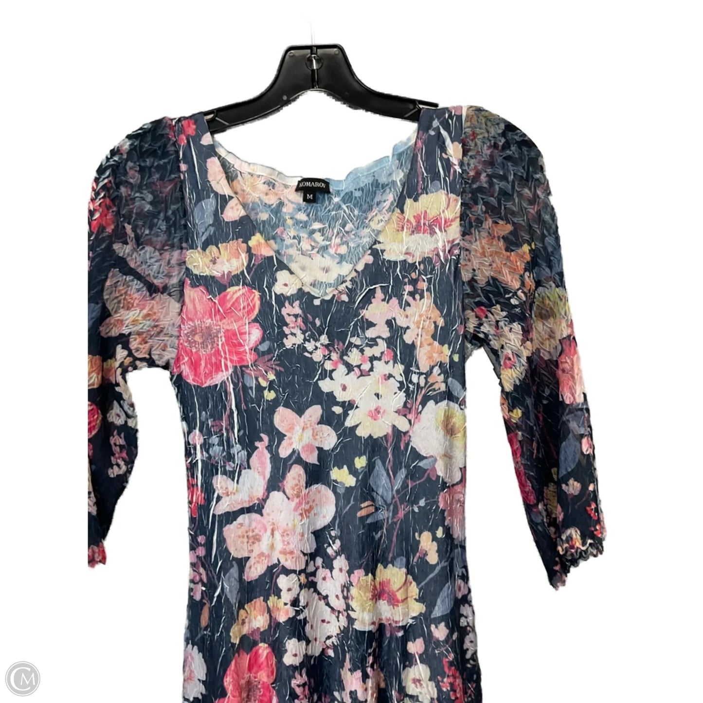 Dress Casual Midi By Komarov In Blue & Pink, Size: M
