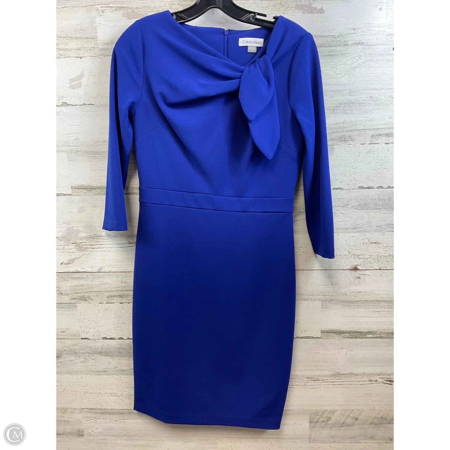 Dress Work By Calvin Klein In Blue, Size: S