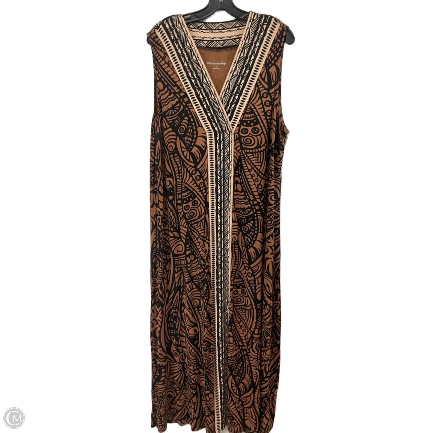 Dress Casual Maxi By Soft Surroundings In Brown, Size: 2x