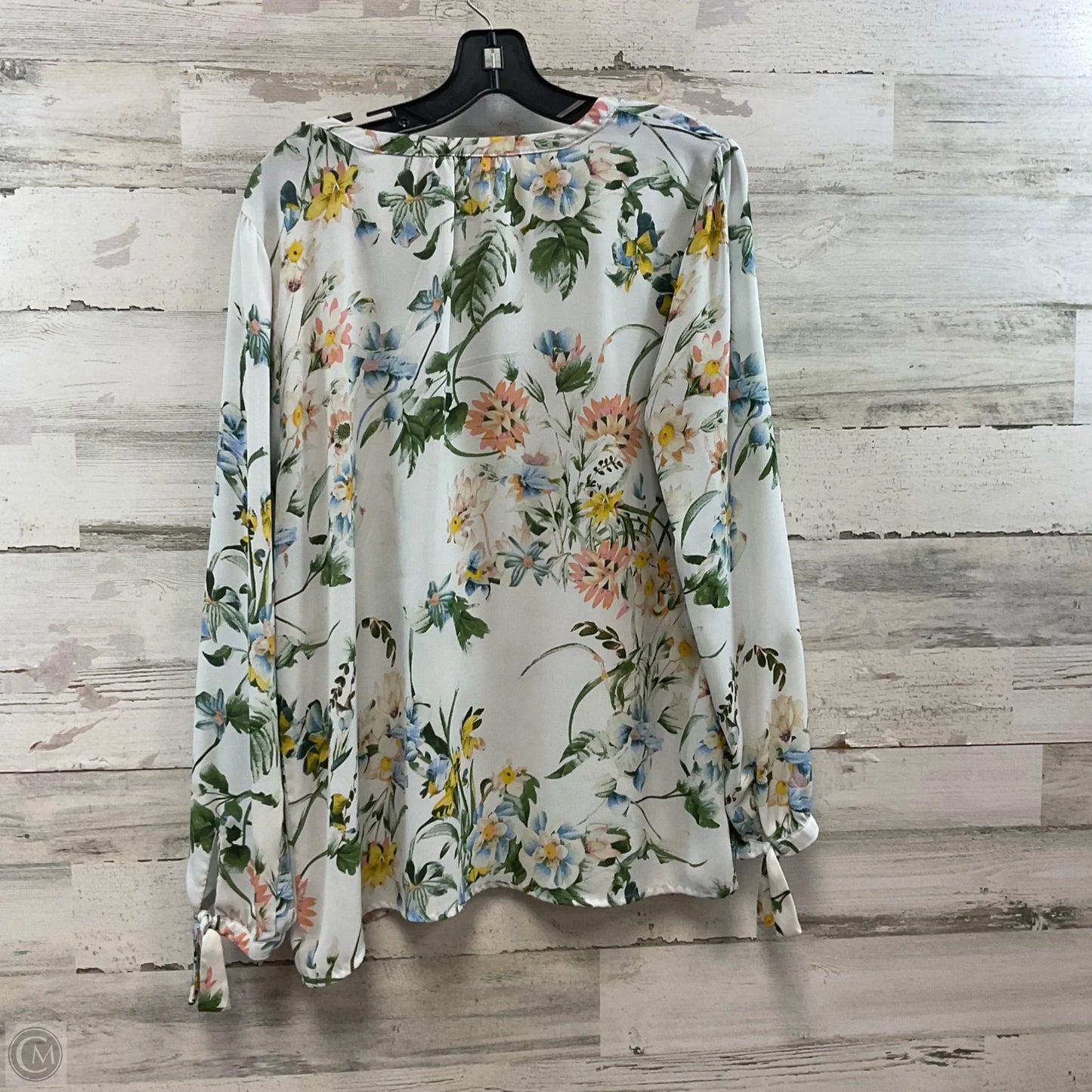 Blouse Long Sleeve By Violet And Claire In BLUE, Size: L